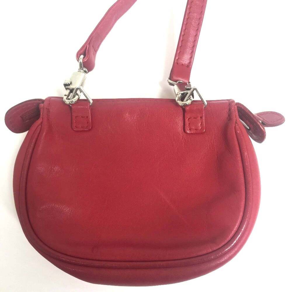 CHRISTIAN DIOR Red Leather Pochette Shoulder Bag - Picture 3 of 16